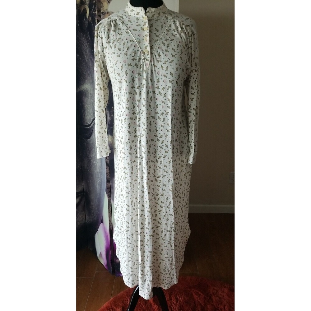 Vintage Women's J Christopher Long Sleeve Sleep Shirt Medium‎ Teddy Bear Print